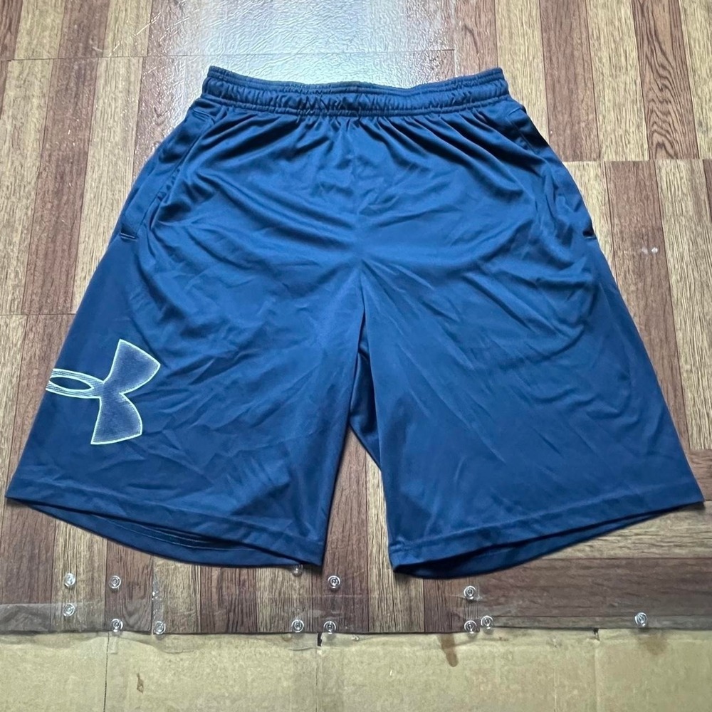 Under Armour Blue Retro Tech Running Train Shorts Medium